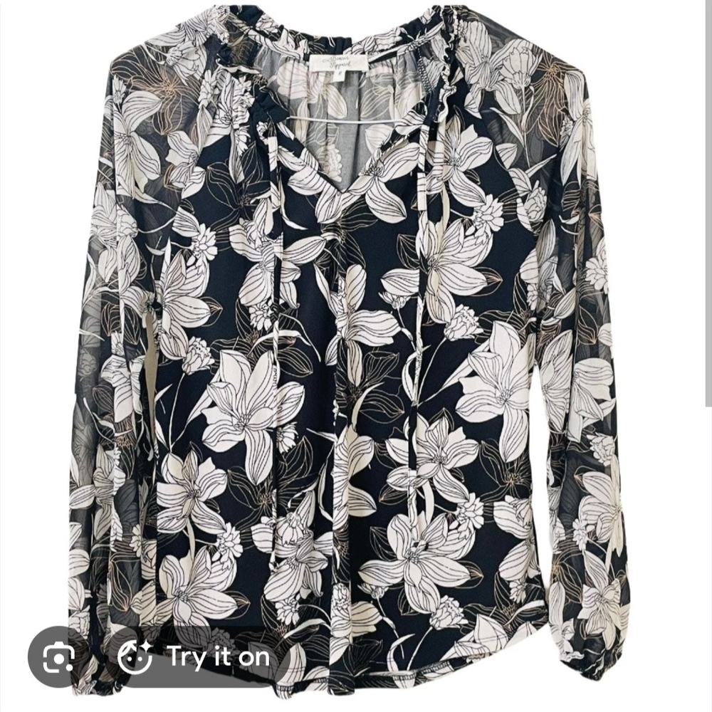 Elegant Floral Women's Blouse